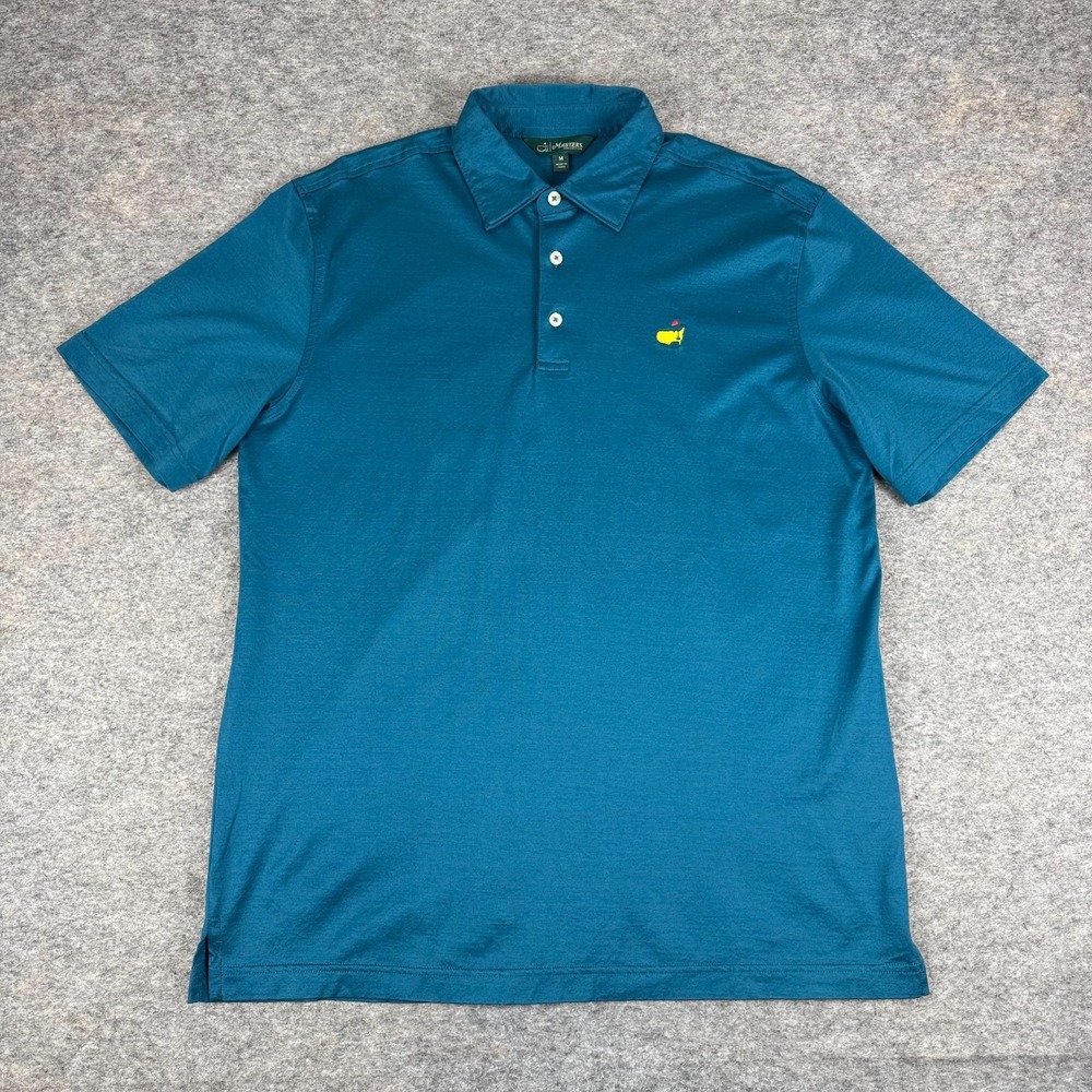 Masters Collection Polo Shirt Pima Cotton Blue Mens Medium M